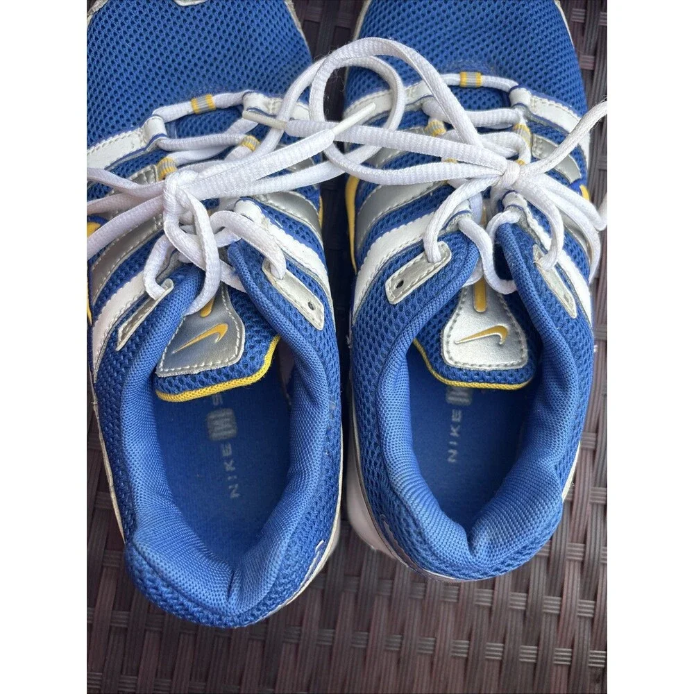 Nike Shox Remix II Girls Sz 7Y #318448-471 Blue, White& Yellow Running Athletic